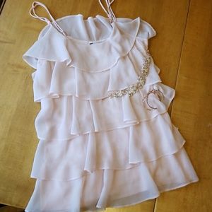 Light pink layered tank